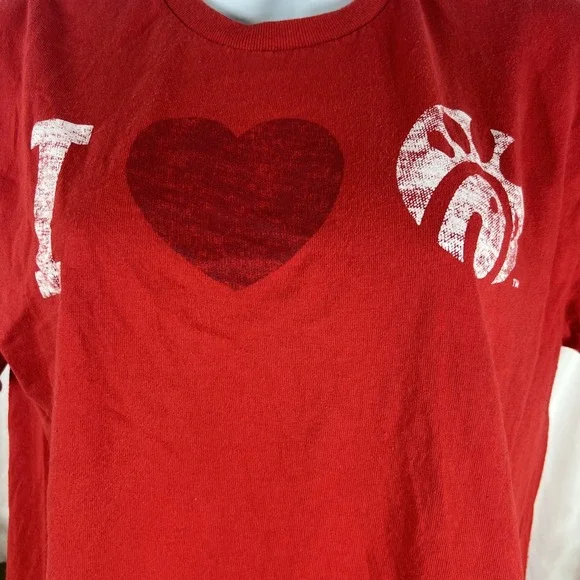 CHICK-FIL-A Red I LOVE CFA Genuine T Shirt Women's Medium M - Picture 4 of 9